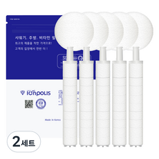 IOnpOLIS Atojet蓮蓬頭替換濾心5入+過濾布5入組, 無香味, 2組