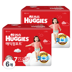 하기스 2024 매직컴포트 팬티형 기저귀 남녀공용, 7단계, 192매