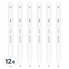 JAVAPEN 側邊觸控原子筆 0.7mm, 白色, 12個