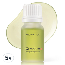 아로마티카 제라늄 에센셜 오일, 10ml, 5개