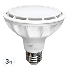 번개표 확산형 램프 LED PAR30 15W, 주광색, 3개 주광색, 3개