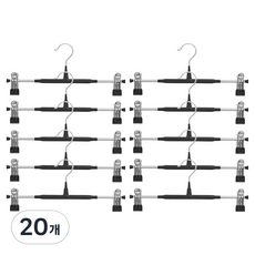 Lala工坊 防滑塗層無痕裙褲架, 黑色, 20個