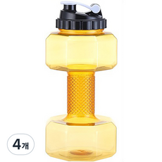 순잠 무게조절 물아령 워터 덤벨 2200ml 옐로우, 4개