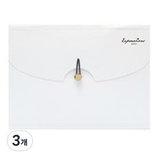 투코비 A4 아코디언 스냅 파일 정리함, 모란디 화이트, 3개