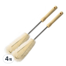 존글로벌 텀블러 커브형 브러쉬, 4개, 브라운