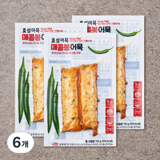 효성어묵 매콤 봉어묵, 120g, 6개