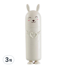 THE ZAKKA 愛你兔子牙刷盒, 淺褐色, 3個