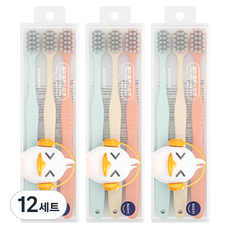 오픈스페이스 파스텔 캔디 칫솔 3종 세트, 12세트, 3개입