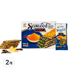 海苔堅果夾心 辣起司風味 16包, 2盒, 304g
