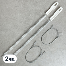 MONACO OLIVE 洗手台排水孔疏通清潔刷 魔術鋼絲2件 + 不鏽鋼絲2件套組, 2套, 單一顏色