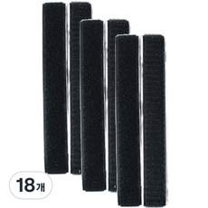 黏貼式魔鬼氈帶 2m 黑色 2入, 18個