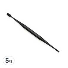 만물마켓 실리콘 듀얼팁 귀이개 블랙, 5개, 1개입