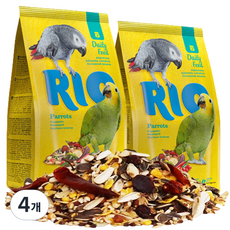 RIO 데일리 중대형 앵무새 사료 21062, 1kg, 4개