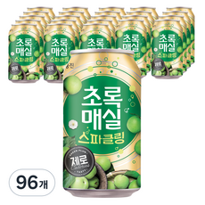 초록매실 스파클링 제로 캔, 350ml, 96개