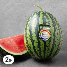 생거진천 덕산 꿀수박, 7kg 이상, 2개
