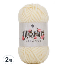 YEONIL Brandyan Awesome Melange 編織線, 02 香草色, 10mm