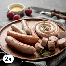 존쿡델리미트 캠핑 바베큐용 모듬 소시지, 410g, 2개