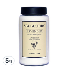 스파팩토리 6향기 아로마 거품입욕제 라벤더, 350g, 5개