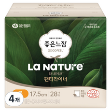 라네이처 시그니처 라이너 팬티라이너, 롱, 28개입, 4개