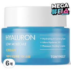 토니모리 더마랩 저분자 히알루론 10X 크림, 6개, 80ml