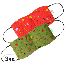 아이러브허브 눈 찜질팩 허브향 카키 + 레드, 3세트