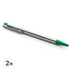 LAMY 로고 볼펜 205 블랙심, 스틸 매트그린, 2개