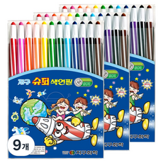 地球化學 超級自動鉛筆式色鉛筆, 12色, 9個