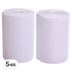 ender 堅固特大尺寸魔鬼氈黏扣帶 子母扣一組 白色 10公分 x 1公尺, 5套