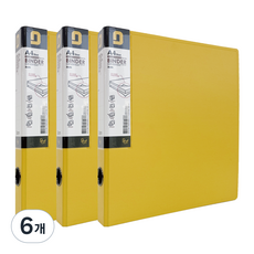 Orange Office 新材質D型環活頁夾 3cm 3孔, 黃色, 6個