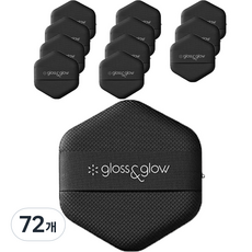 gloss&glow 六角氣墊粉撲, 黑色, 72個