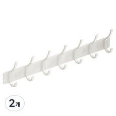 더플로우커머스 프리미엄 모던 무광 다용도 인테리어 행거 7코, 화이트, 2개