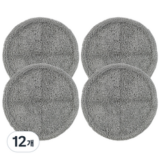 삼성제트 물걸레청소기 호환 극세사 걸레 회색, 12개