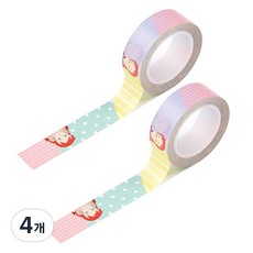빨강머리앤 마스킹 테이프 15mm x 10m, 다용도앤, 4개
