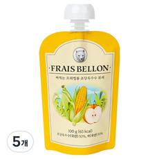FRAIS BELLON 擠壓式果泥, 超甜玉米, 100g, 5個
