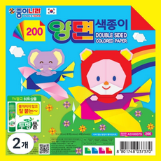 종이나라 200 양면색종이, 4색, 400개