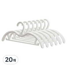 Apnalchangchang M型標準款仿肩防滑衣架, 經典白, 20個