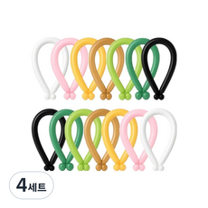 피앤비유니티 요술풍선 50p 세트, 스탠다드 빈티지 혼합7색, 4세트