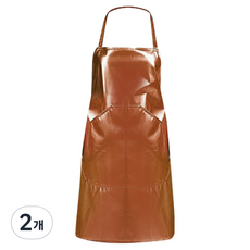 World Clean 單面防水口袋圍裙 小, 亮面棕色, 2個