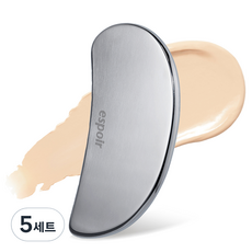 espoir 艾絲珀 粉底刮棒+專用收納袋, 混色, 5組