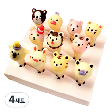 애니콘 막대과자 초콜릿만들기 세트, 4세트, 미니콘과자 + 초콜릿 340g + 데코용품 + 포장용품