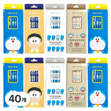 도라에몽 5본 연필 2B 세트, 랜덤발송, 40개