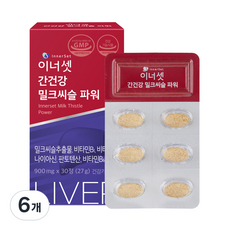 이너셋 간건강 밀크씨슬 파워, 6개, 30정