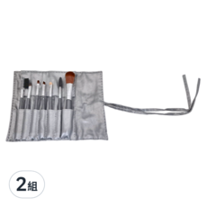 彩妝達人套刷 Set 7件 上妝專用工具 PU皮套, 顏色隨機, 2組