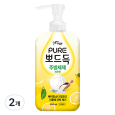 피죤퓨어 뽀드득 주방세제 레몬향, 500ml, 2개