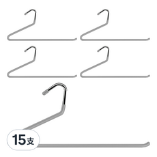 金屬無痕褲架 35cm, 灰色, 15支