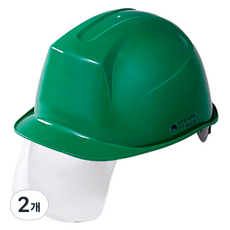 동명 건설현장 공사장 머리보호 신투구형 보안경 안전모, 다크그린, 2개