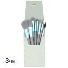 디에스 메이크업 뷰티 브러쉬 8종 + U자 브러쉬 팩 세트, 3세트, 블루