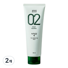 아모스프로페셔널 녹차실감 자양케어 팩, 250ml, 2개
