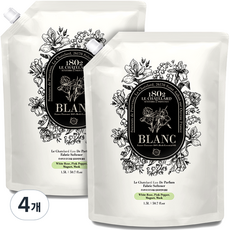 1802 LE CHATELARD 香水衣物柔軟精 白朗 補充包, 1.5L, 4個