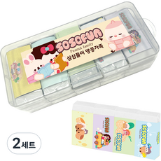 DADA Sosofun便當橡皮擦 15入+多功能多功能盒 B組, 隨機出貨, 2組